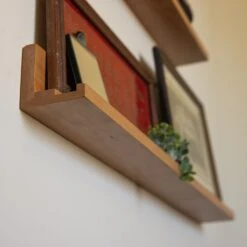 Scotsman Lifestyle Cherry Floating Shelf - Solid American Hardwood -Laurel Mercantile Store 0A5A0675