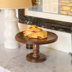 Scotsman Co. Solid Walnut Cake Stand - Handcrafted Heirloom Quality