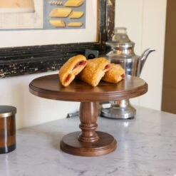 Scotsman Co. Solid Walnut Cake Stand - Handcrafted Heirloom Quality -Laurel Mercantile Store 0A5A5690