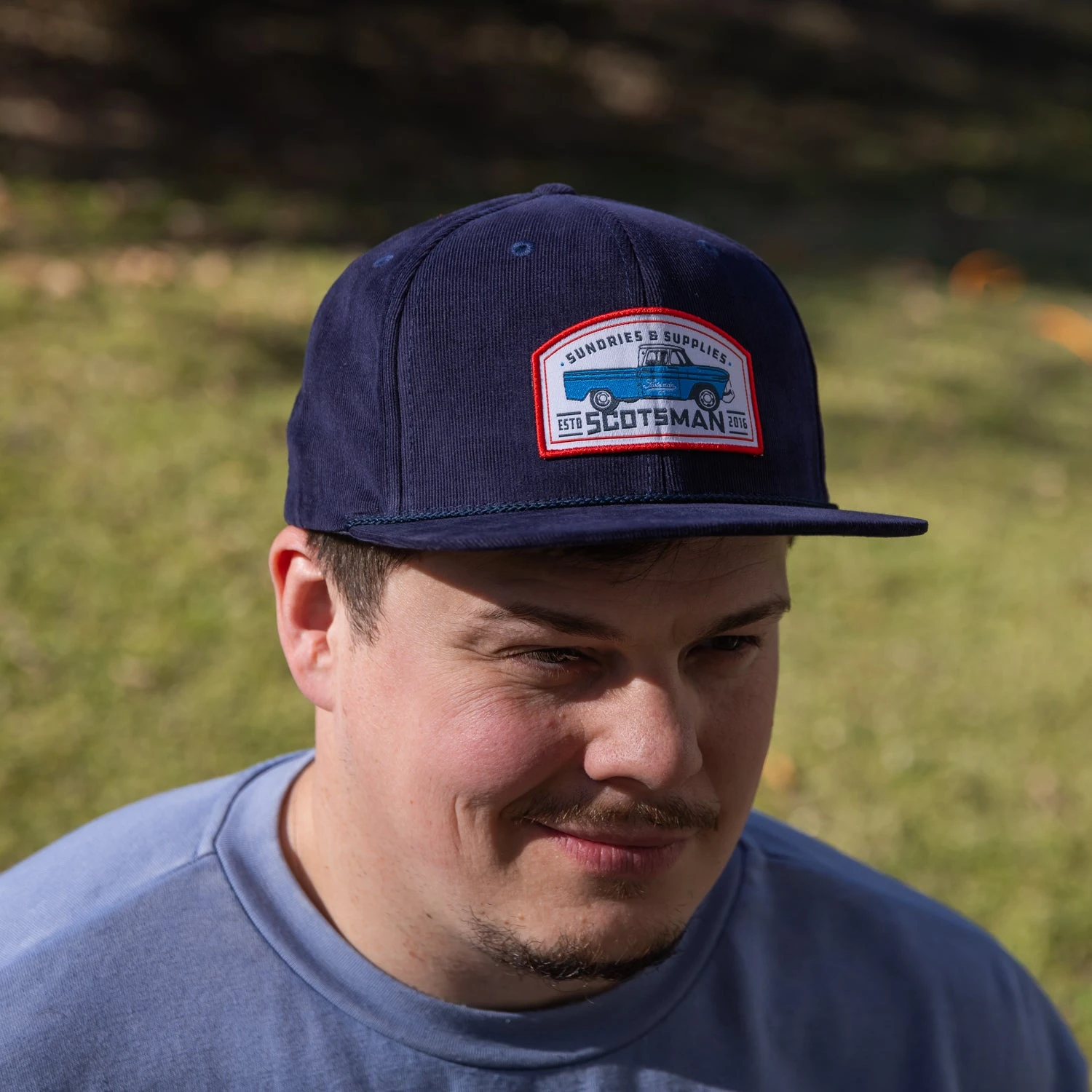 Scotsman Lifestyle Navy Clint Cap: Ben's Truck Corduroy Hat 4 Scotsman Lifestyle Navy Clint Cap: Ben's Truck Corduroy Hat - Image 2