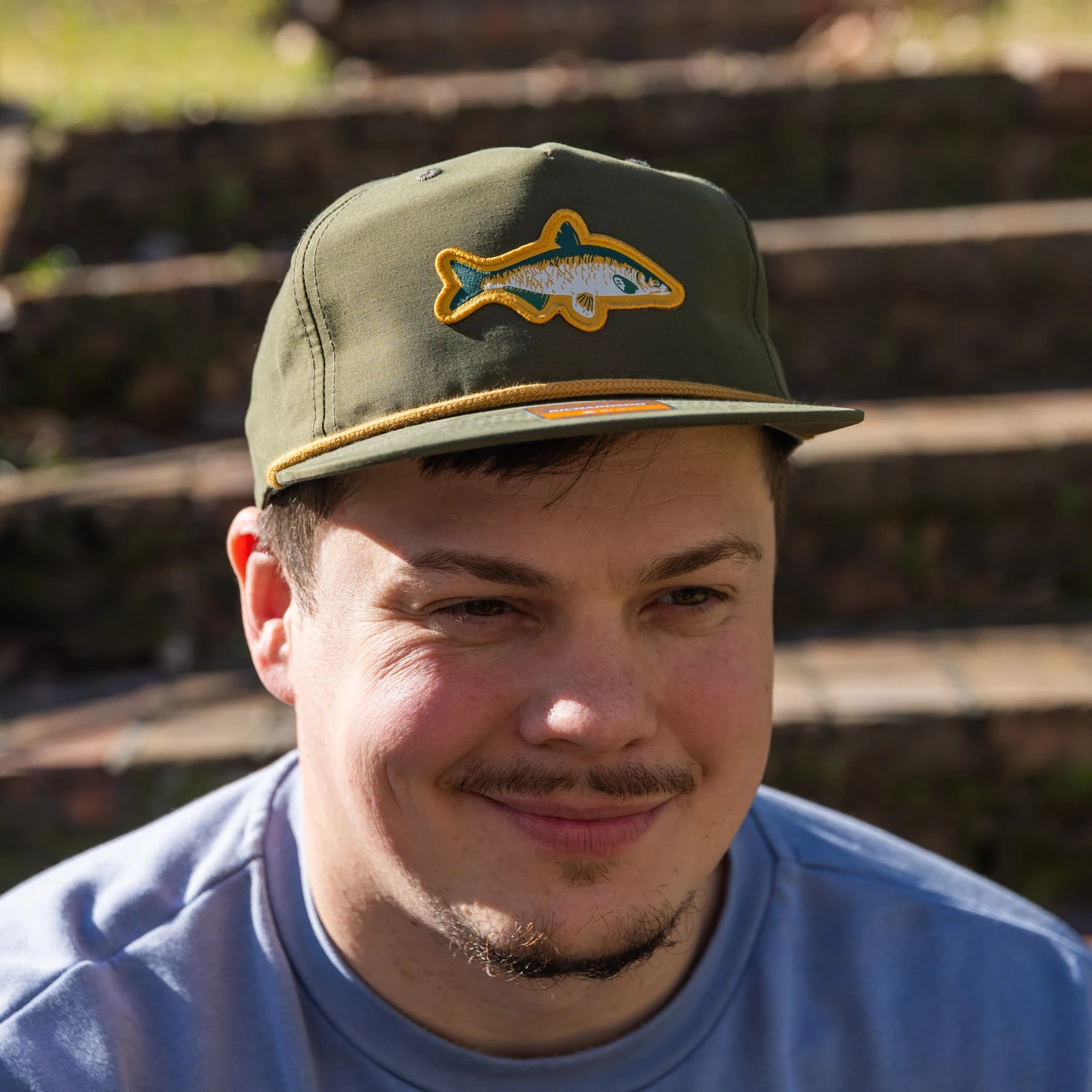 Green Trout Fishing Hat - Retro 5-Panel Snapback with Custom Patch 3 Green Trout Fishing Hat - Retro 5-Panel Snapback with Custom Patch