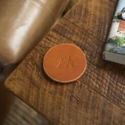 LMCo. Leather Coaster Set - Handcrafted English Bridle Leather
