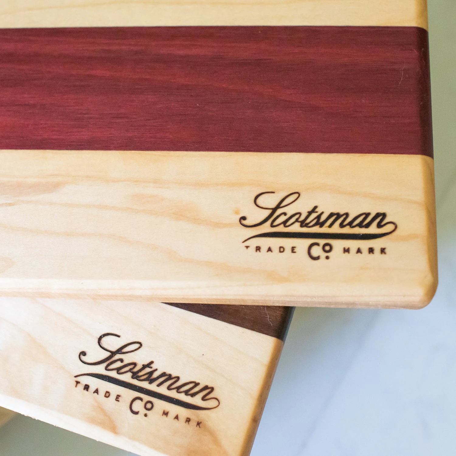 Scotsman Maple and Purple Heart Serving Board 5 Scotsman Maple and Purple Heart Serving Board - Image 3