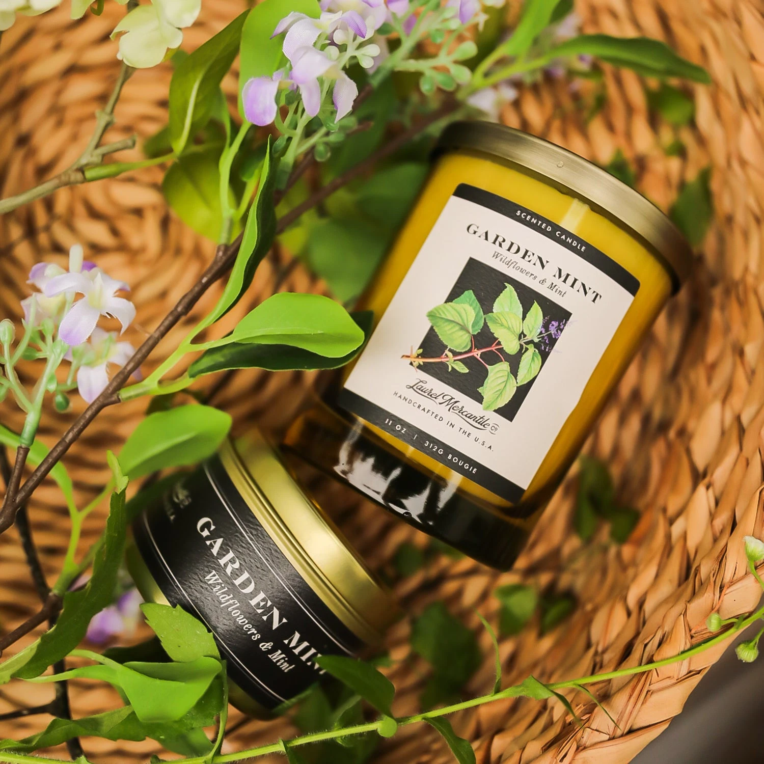 Garden Mint & Wildflower Scented Candle - 5 oz Hand-Poured 4 Garden Mint & Wildflower Scented Candle - 5 oz Hand-Poured - Image 2