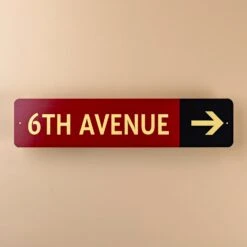 6th Ave Directional Aluminum Street Sign - Made in USA