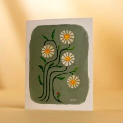 Adam Trest Stationery | Daisies In Blue Card -Laurel Mercantile Store Adam Trest Stationery Daisies in Blue Card 00006