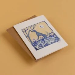 Adam Trest Stationery | Dog Moon Card -Laurel Mercantile Store Adam Trest Stationery Dog Moon Card 00002