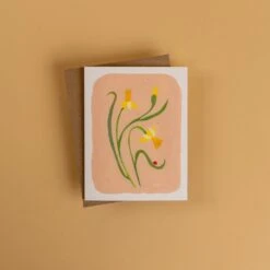 Adam Trest Stationery | Jonquils In Pink Card