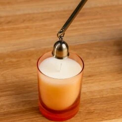 Antique Brass Bell Candle Snuffer for Elegant Extinguishing -Laurel Mercantile Store Antique Brass Bell Snuffer 00002