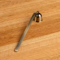 Antique Brass Bell Candle Snuffer for Elegant Extinguishing -Laurel Mercantile Store Antique Brass Bell Snuffer 00003