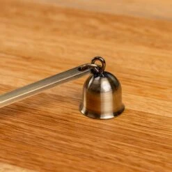 Antique Brass Bell Candle Snuffer for Elegant Extinguishing -Laurel Mercantile Store Antique Brass Bell Snuffer 00004