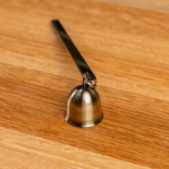 Antique Brass Bell Candle Snuffer for Elegant Extinguishing -Laurel Mercantile Store Antique Brass Bell Snuffer 00005