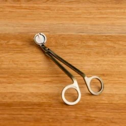 Professional Antique Brass Candle Wick Trimmer with Built-in Debris Tray -Laurel Mercantile Store Antique Brass Wick Trimmer 00006