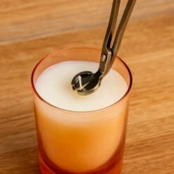 Professional Antique Brass Candle Wick Trimmer with Built-in Debris Tray -Laurel Mercantile Store Antique Brass Wick Trimmer 00010