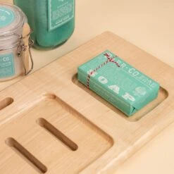 Maple Wood Bath Caddy - Luxury Bathtub Organizer with Tablet & Phone Holder -Laurel Mercantile Store Bath Cady Walnut White Oak Cherry Maple Wood Bathroom Home Lifestyle 00041