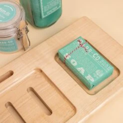 Maple Wood Bath Caddy - Luxury Bathtub Organizer with Tablet & Phone Holder -Laurel Mercantile Store Bath Cady Walnut White Oak Cherry Maple Wood Bathroom Home Lifestyle 00043