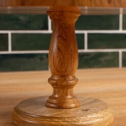 Brazilian Oak Cake Stand -Laurel Mercantile Store Brazilian Oak Cake Stand 00011