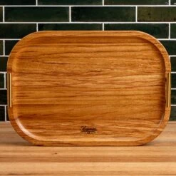 Brazilian Oak Serving Tray -Laurel Mercantile Store Brazilian Oak Serving Tray 00004