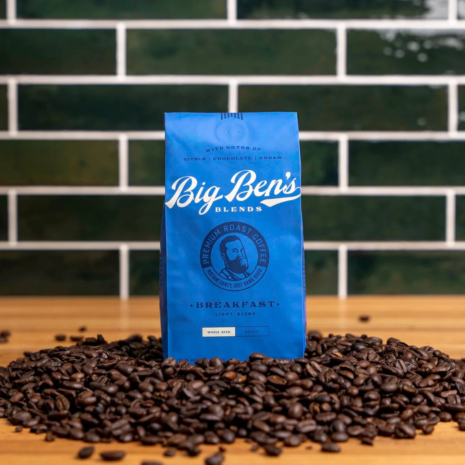 Big Ben's Breakfast Blend Whole Bean Coffee - 12 Oz Light Roast Bag 3 Big Ben's Breakfast Blend Whole Bean Coffee - 12 Oz Light Roast Bag