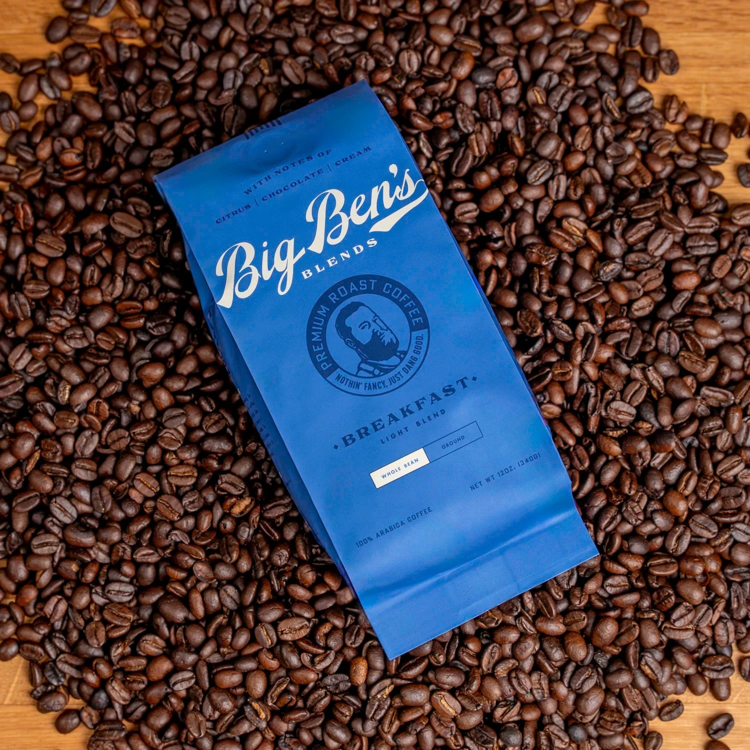 Big Ben's Breakfast Blend Whole Bean Coffee - 12 Oz Light Roast Bag 4 Big Ben's Breakfast Blend Whole Bean Coffee - 12 Oz Light Roast Bag - Image 2