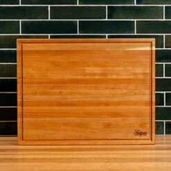 Cherry Butcher Block With Juice Groove 24 Cherry Butcher Block With Juice Groove -Laurel Mercantile Store Cherry Butcher Block with Juice Grove Large 00003