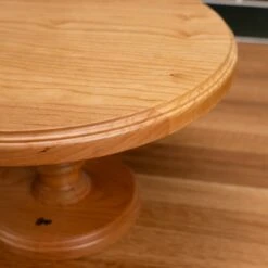 Scotsman Co. Solid Cherry Wood Cake Stand, 12-Inch -Laurel Mercantile Store Cherry Cake Stand 00003