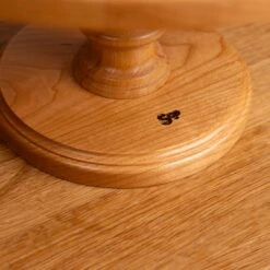 Scotsman Co. Solid Cherry Wood Cake Stand, 12-Inch -Laurel Mercantile Store Cherry Cake Stand 00004