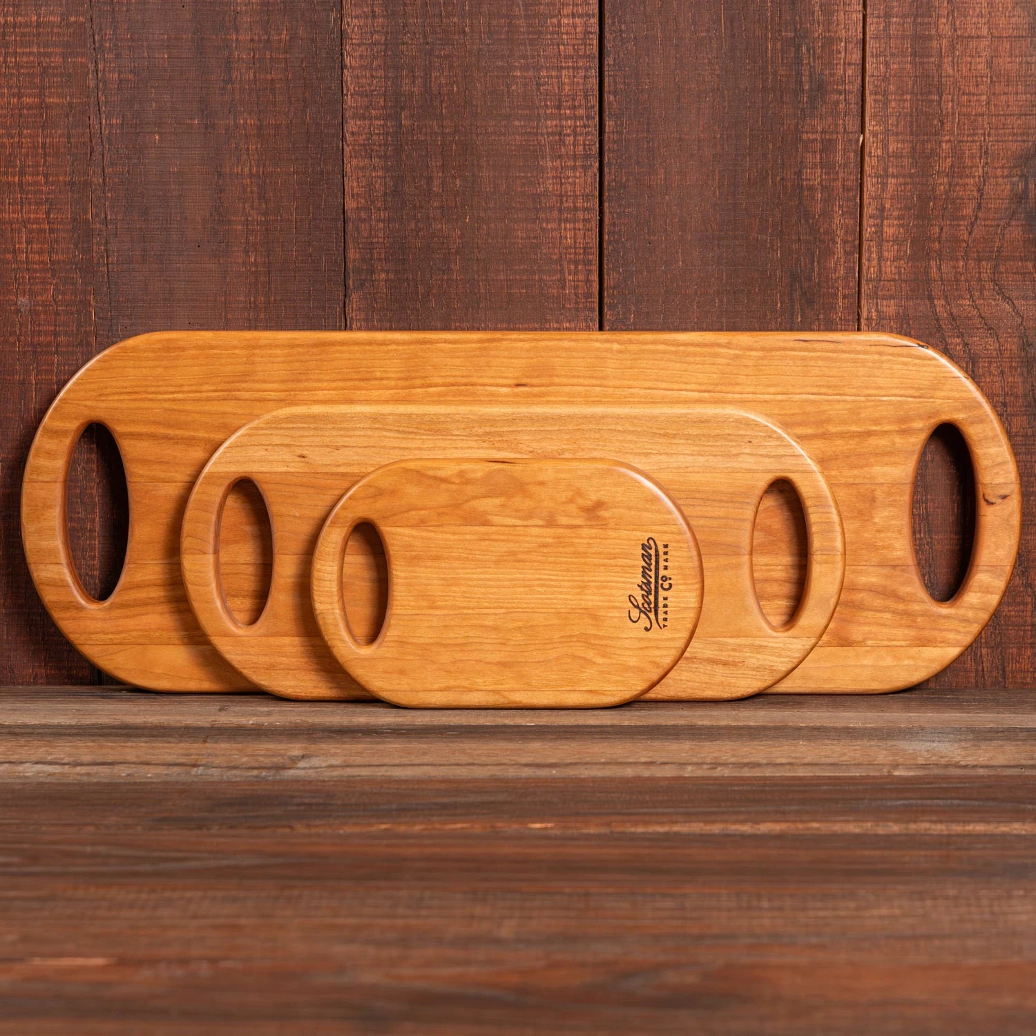 Scotsman Cherry Oval Cheese Board: Handcrafted American Hardwood Serving Tray 6 Scotsman Cherry Oval Cheese Board: Handcrafted American Hardwood Serving Tray - Image 4