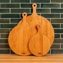 Scotsman Co. Handcrafted Cherry Wood Pizza Board & Serving Paddle