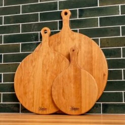 Scotsman Co. Handcrafted Cherry Wood Pizza Board & Serving Paddle -Laurel Mercantile Store Cherry Pizza Board 00005 6e61ad42 445c 41a7 a8a1 a769d87d5506