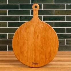 Scotsman Co. Handcrafted Cherry Wood Pizza Board & Serving Paddle -Laurel Mercantile Store Cherry Pizza Board Medium 00003