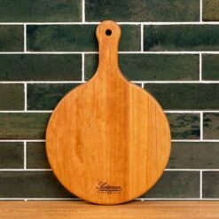 Scotsman Co. Handcrafted Cherry Wood Pizza Board & Serving Paddle -Laurel Mercantile Store Cherry Pizza Board Small 00001