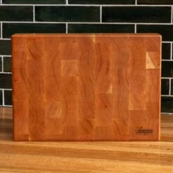 Scotsman Co. Cherry End Grain Rectangle Butcher Block 25 Scotsman Co. Cherry End Grain Rectangle Butcher Block -Laurel Mercantile Store Cherry Rectangle End Grain Butcher Block Medium 00006