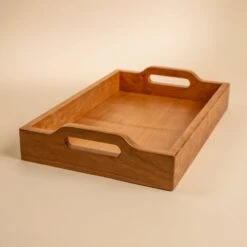 Scotsman Cherry Wood Serving Tray with Dovetail Joints -Laurel Mercantile Store Cherry Serving Tray 00006
