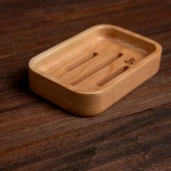 Scotsman Lifestyle Cherry Wood Soap Dish - Handcrafted American Hardwood -Laurel Mercantile Store Cherry Soap Dish 00007