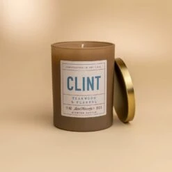 Teakwood & Flannel Masculine Scented Candle - Clint 11 oz -Laurel Mercantile Store Clint 11 ounce candle 00002 16506c11 66a5 4822 a1d9 a25463b33832
