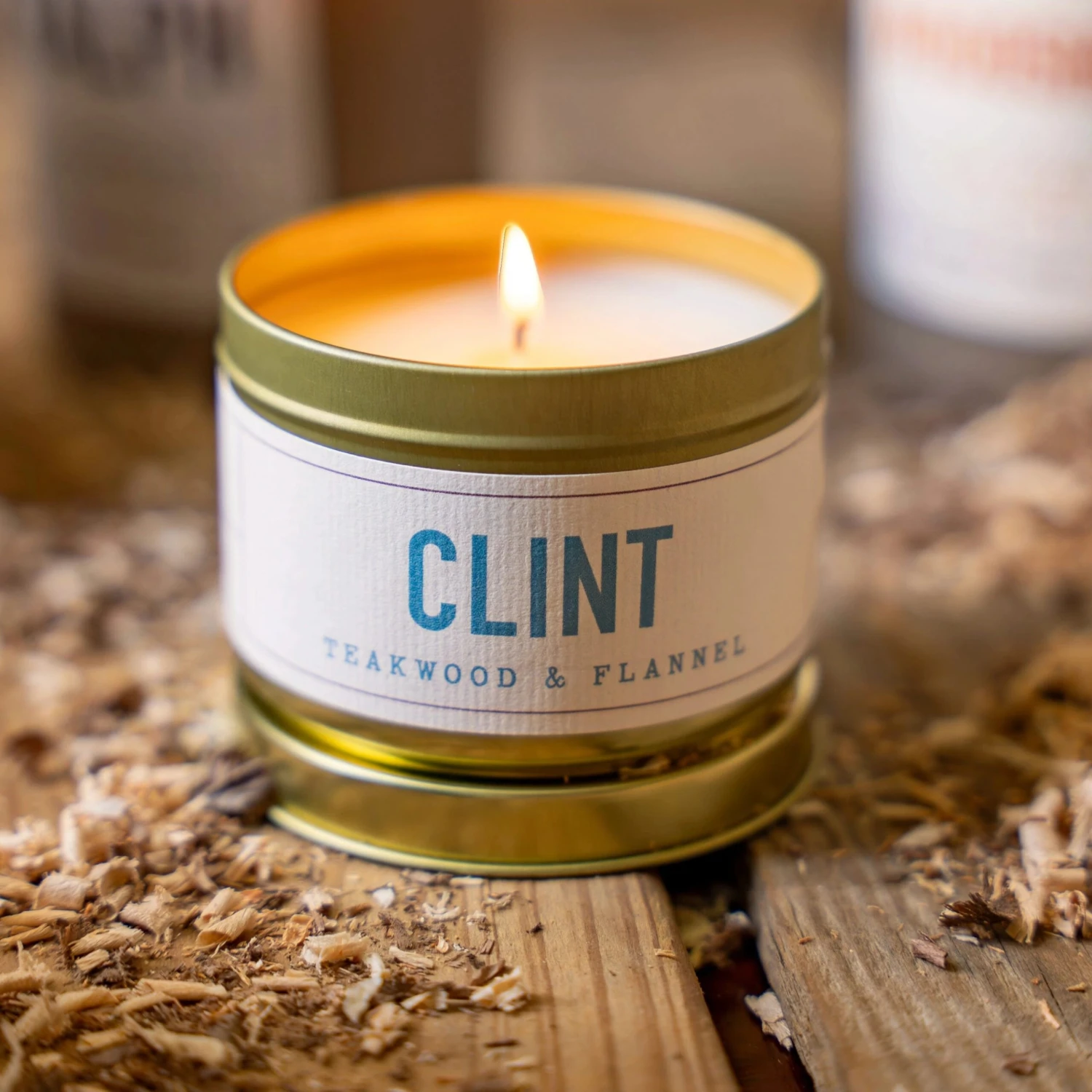 Teakwood and Flannel Scented Candle - Clint 5 oz. Masculine Fragrance 3 Teakwood and Flannel Scented Candle - Clint 5 oz. Masculine Fragrance