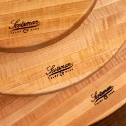 Scotsman Co. Curly Maple Lazy Susan -Laurel Mercantile Store Curly Maple Lazy Susans 00007