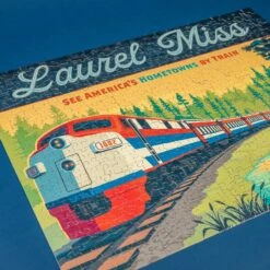 Laurel Mississippi Amtrak Train Mural 500-Piece Jigsaw Puzzle -Laurel Mercantile Store DSC00055 merged
