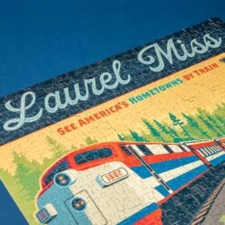 Laurel Mississippi Amtrak Train Mural 500-Piece Jigsaw Puzzle -Laurel Mercantile Store DSC00074 merged