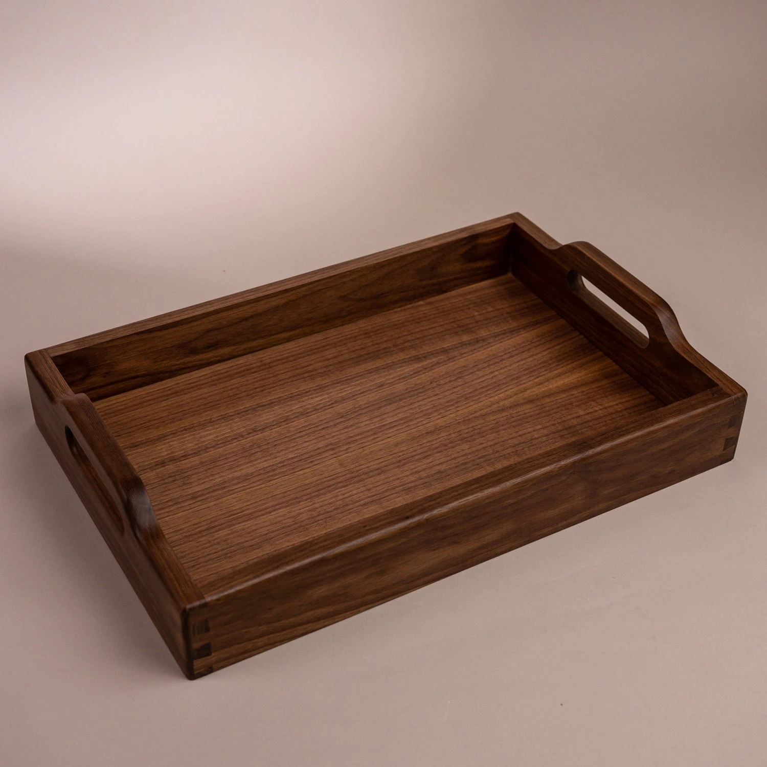 Scotsman Walnut Serving Tray - Handcrafted Wood Tray with Dovetail Joints 4 Scotsman Walnut Serving Tray - Handcrafted Wood Tray with Dovetail Joints - Image 2