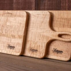 Curly Maple Wood Bread Board - Handcrafted American Hardwood Serving Tray -Laurel Mercantile Store DSC01123