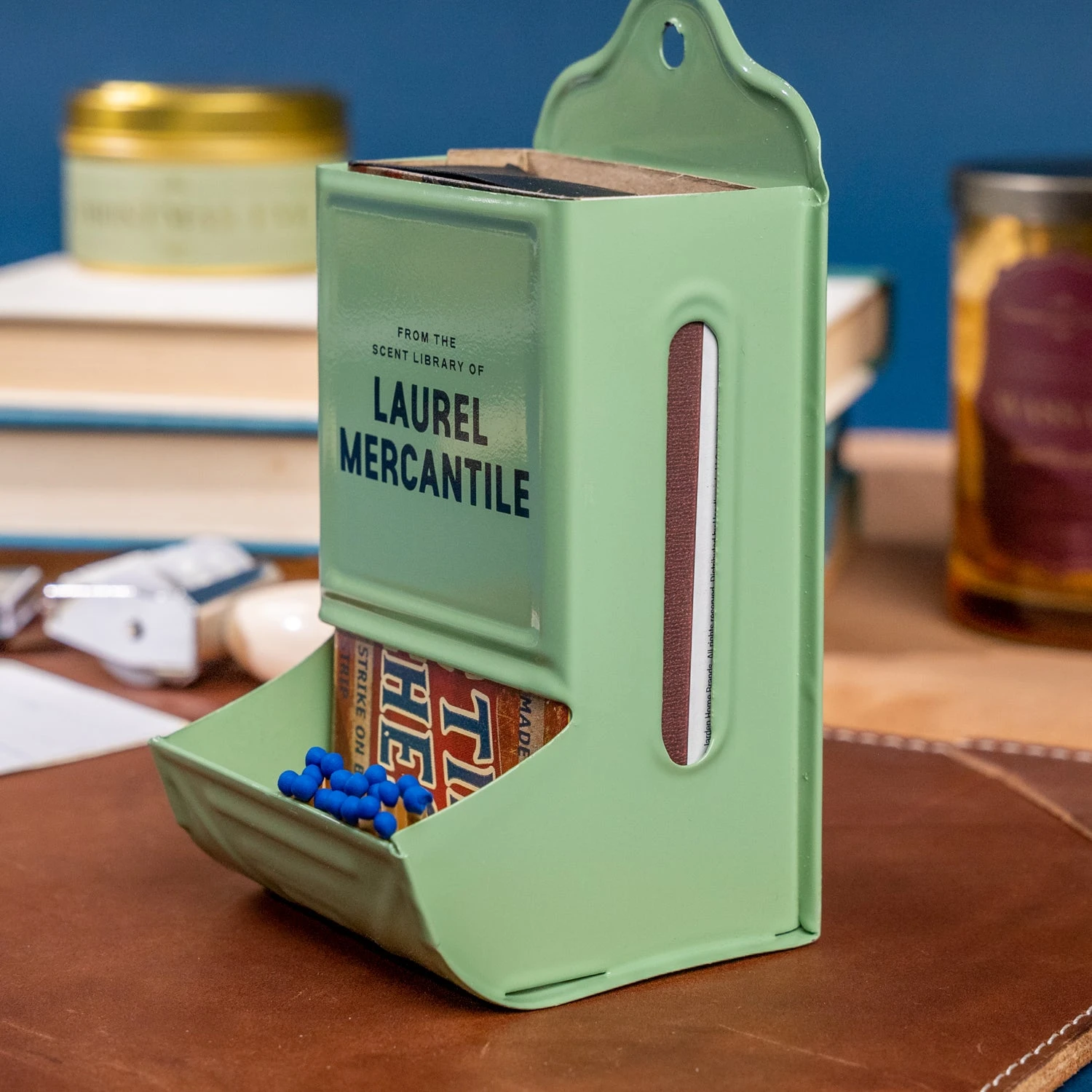 Scent Library Enameled Wall-Mount Matchbox Holder 5 Scent Library Enameled Wall-Mount Matchbox Holder - Image 3