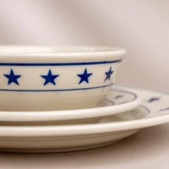 Blue Stars Nappy Bowl -Laurel Mercantile Store DSC03766 2