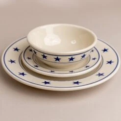 Blue Stars Nappy Bowl -Laurel Mercantile Store DSC03768 2