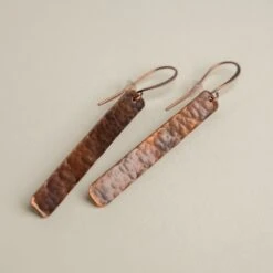 Laurel Mercantile Novi Rectangle Bar Earrings - Handcrafted in Laurel, MS -Laurel Mercantile Store DSC04925