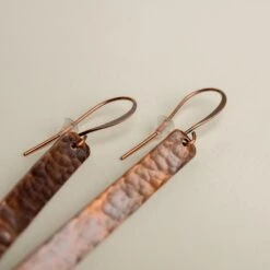 Laurel Mercantile Novi Rectangle Bar Earrings - Handcrafted in Laurel, MS -Laurel Mercantile Store DSC04927