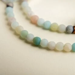 Novi Amazonite Stone Bracelet - Isle Royale Gypsy Ribbon Strand -Laurel Mercantile Store DSC05015