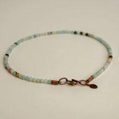 Novi Amazonite Stone Bracelet - Isle Royale Gypsy Ribbon Strand -Laurel Mercantile Store DSC05032