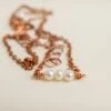 Novi Three Pearl Necklace: Dainty Adjustable Artisan Jewelry -Laurel Mercantile Store DSC05311